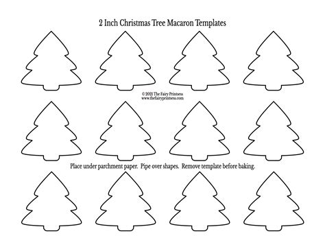 Christmas Tree Macaron Template